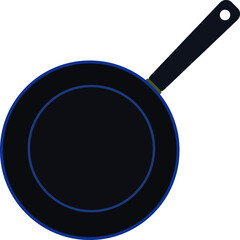 Empty frying pan icon in top view isolated on white background Vector Illustration Design template. Cooking concept. Cooking pan. illustration for web and mobile design.
