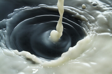Close up of milk splash