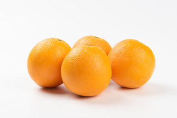 Fresh orange citrus fruit on white background