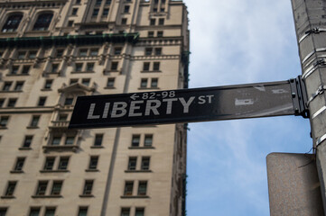 signalisation, circulation, new york, liberty st