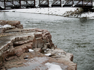 old bridge over the river