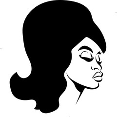 Face and hairstyle of beautiful woman