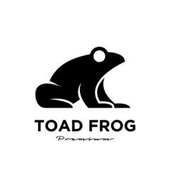 simple toad frog vector illustration logo concept