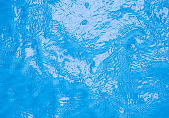 Blurred transparent blue colored clear calm water surface texture,Water waves in sunlight.