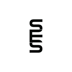 ses letter original monogram logo design