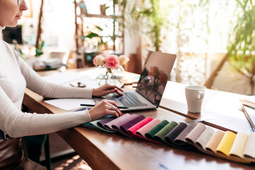 An interior designer is working on a new project