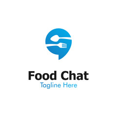 Illustration Vector Graphic of Food Chat Logo. Perfect to use for Food Company