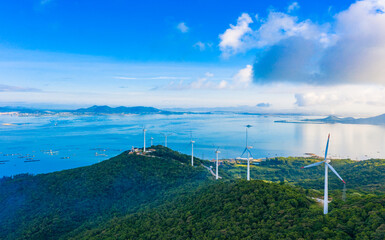 Big windmill in Hailing Island, Yangjiang City, Guangdong Province, China