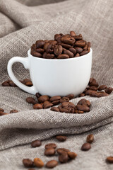coffee beans in a whole form for a drink in a Cup