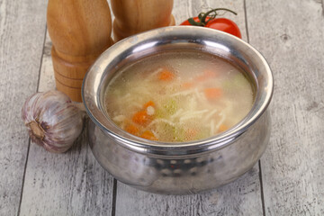 Chicken soup with noodles