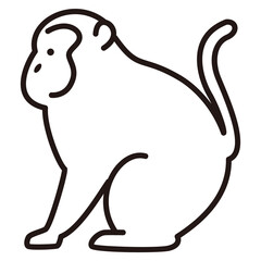 さる　かわいいイラスト