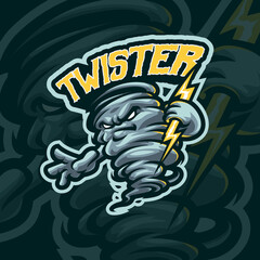 Twister Mascot logo template