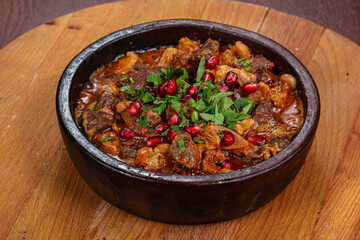 Georgian traditional cuisine - meat with potato