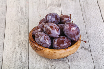 Sweet and rasty ripe plum