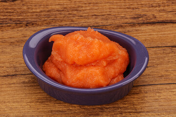 Cod fish roe in the bowl