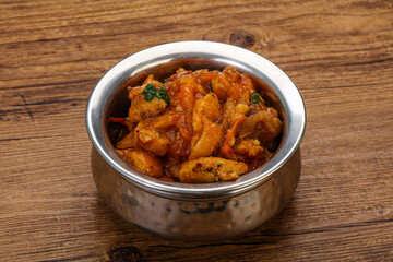 Chicken with oyster sauce and vegetables
