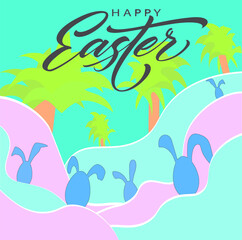 Easter Egg Bunny Vector