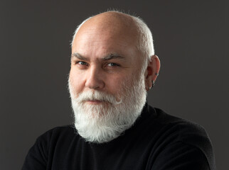 Senior Man. Portrait of a Mature Man Smiling at the Camera.