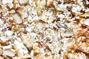 wheat bun with muesli that is in the dough