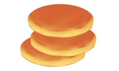 3段重ねのホットケーキ
