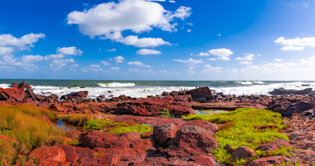 Paisaje de la costa. Punta Colorada, Maldonado, Uruguay.