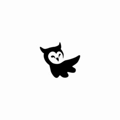 Owl logo vector illustration. Emblem design on white background