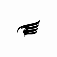 simple eagle icon logo vector illustration