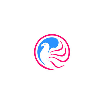 simple eagle icon logo vector illustration
