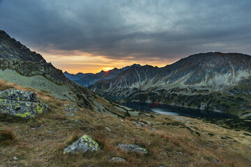 Autumn morning landscapes in the Polish High Tatras