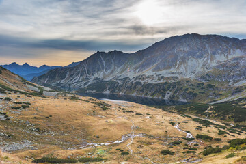 Autumn morning landscapes in the Polish High Tatras