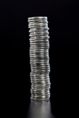 pile of silver coins