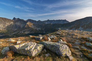 Obraz premium Autumn evening landscapes in the Polish High Tatras