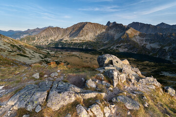 Obraz premium Autumn evening landscapes in the Polish High Tatras