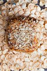 made from various types of flour, including corn and oatmeal