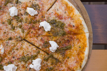 A delicious hot Italian pizza