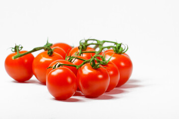 Tomatoes on a white background