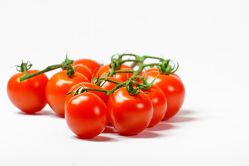 Tomatoes on a white background