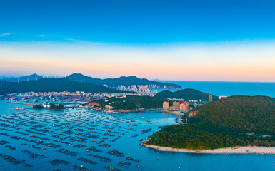 Fototapeta premium Zhapo National Center fishing port, hailing island, Yangjiang City, Guangdong Province, China