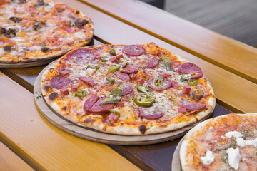 A delicious hot Italian pizza