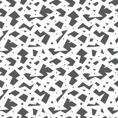 Fototapeta na wymiar Seamless chaotic monochrome abstract pattern
