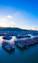 Fototapeta na wymiar Zhapo National Center fishing port, hailing island, Yangjiang City, Guangdong Province, China