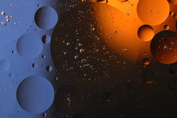 Space, planets, Universe space abstract background. Abstract model of the atom of a molecule. Macro...