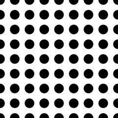 Seamless pattern. White background with black circles . Vector illustration.