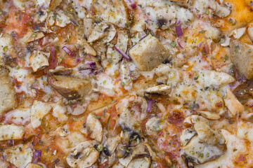 A delicious hot Italian pizza