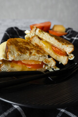 egg, cheese and tomato sandwiches