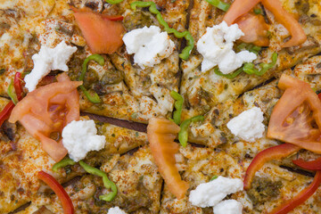 A delicious hot Italian pizza
