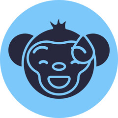 Monkey Emoji. Vector Illustration.