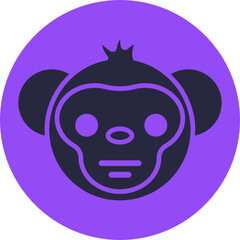 Obraz premium Monkey Emoji. Vector Illustration.