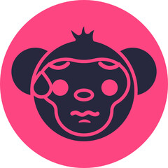 Monkey Emoji. Vector Illustration.
