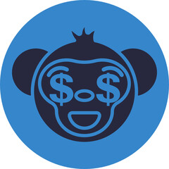 Monkey Emoji. Vector Illustration.